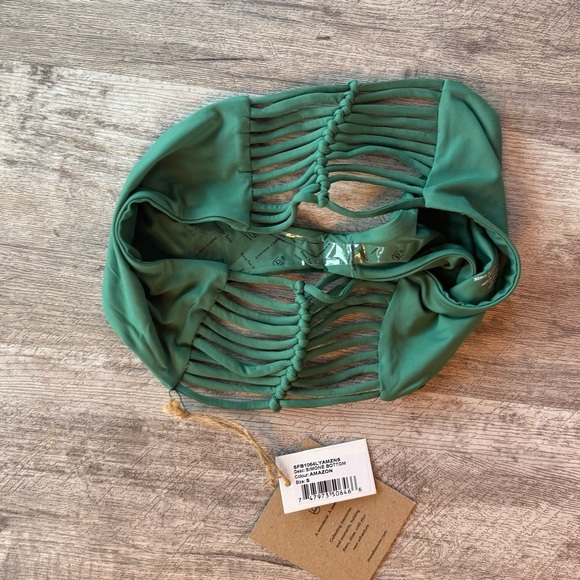 $68, Stone Cold Fox Simone Bikini Bottom, Green - Picture 3 of 7